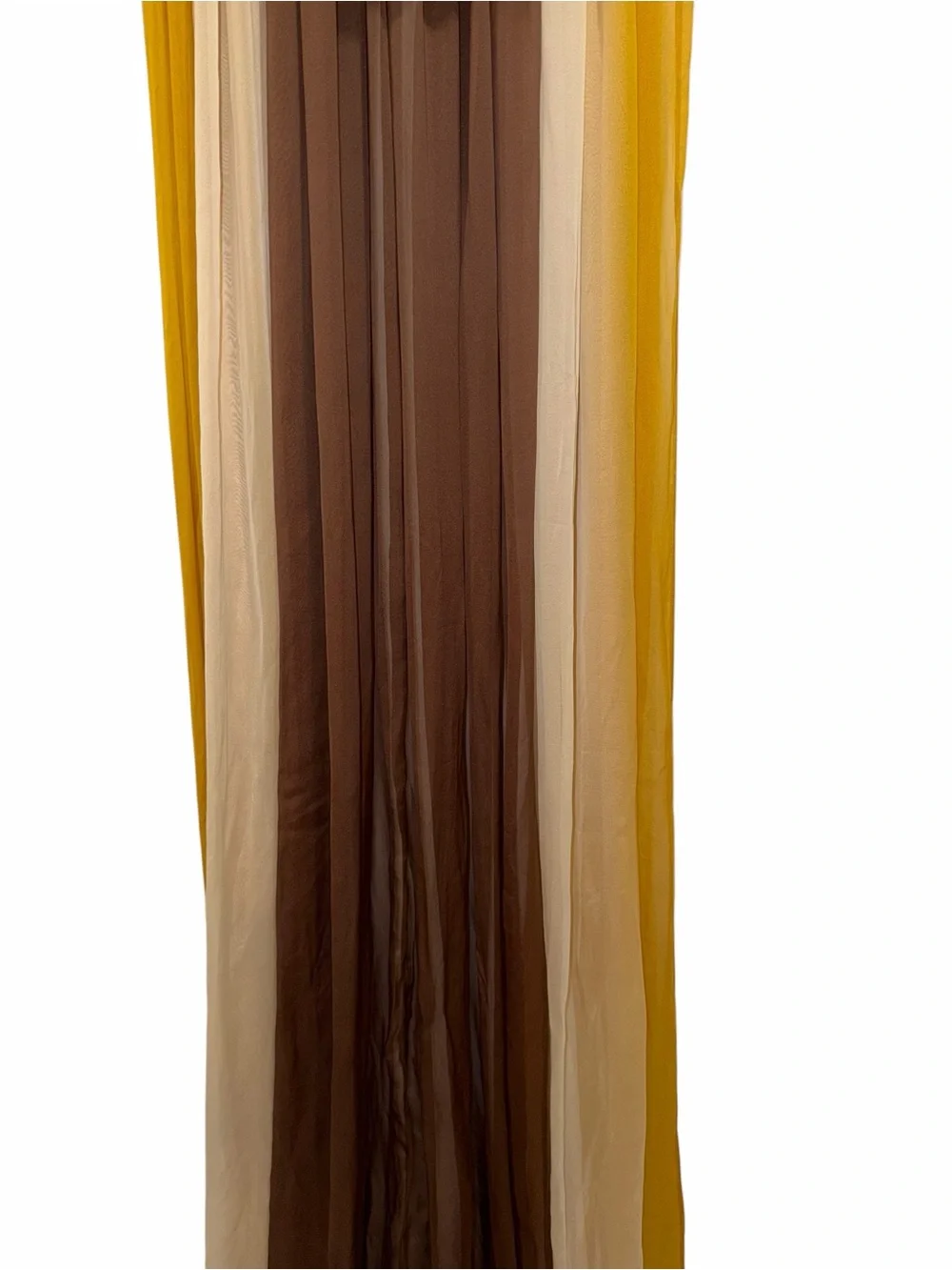 Rick Owens Yellow Brown White Cape Sheer Silk Runway One Size Rare EUC 🟡